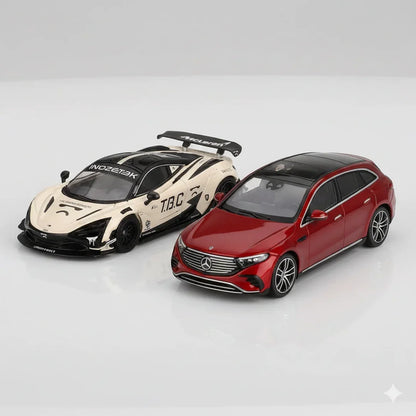Mini GT 1:64 Diecast Model Car Duo Set | McLaren 720S LB★Works & Mercedes-Benz EQS 580 4MATIC | Collector Edition