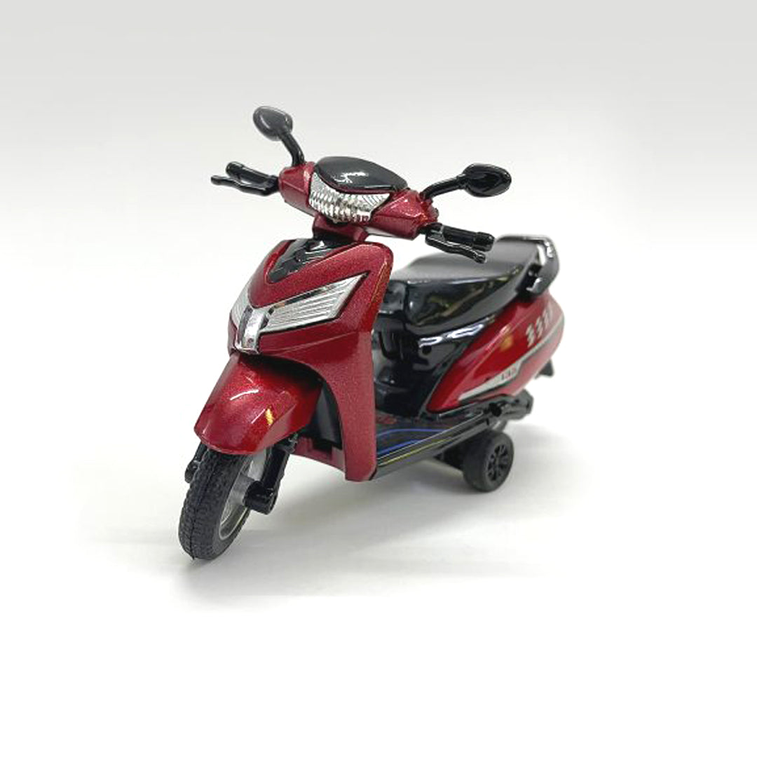 Centy Toys Fun Wheels Bestiva Pull Back Scooter | Openable Seat & Rotatable Handle Bar | Friction Powered Toy Scooter | Red | 3+ Years