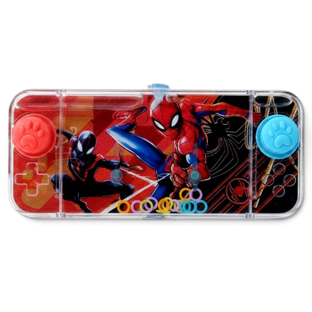 Spider-Man Mini Water Ring Toss Handheld Game 15 × 7 cm | No Battery Push-Button Pocket Game for Kids