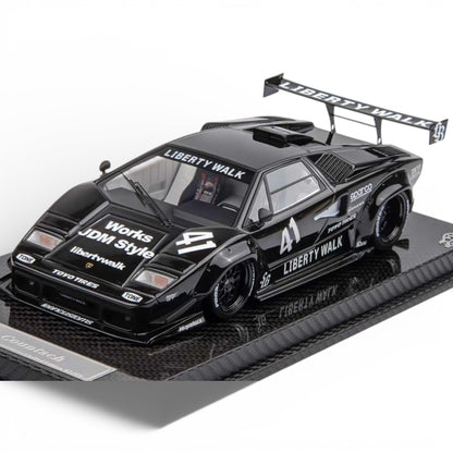 Vision64 1:64 Lamborghini Countach LBWK Liberty Walk White Diecast Scale Model Car