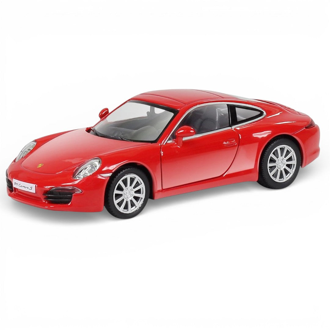 RMZ City 1:36  Porsche 911 Carrera S  Diecast Car Model – Red | Openable Doors, Sound & Light