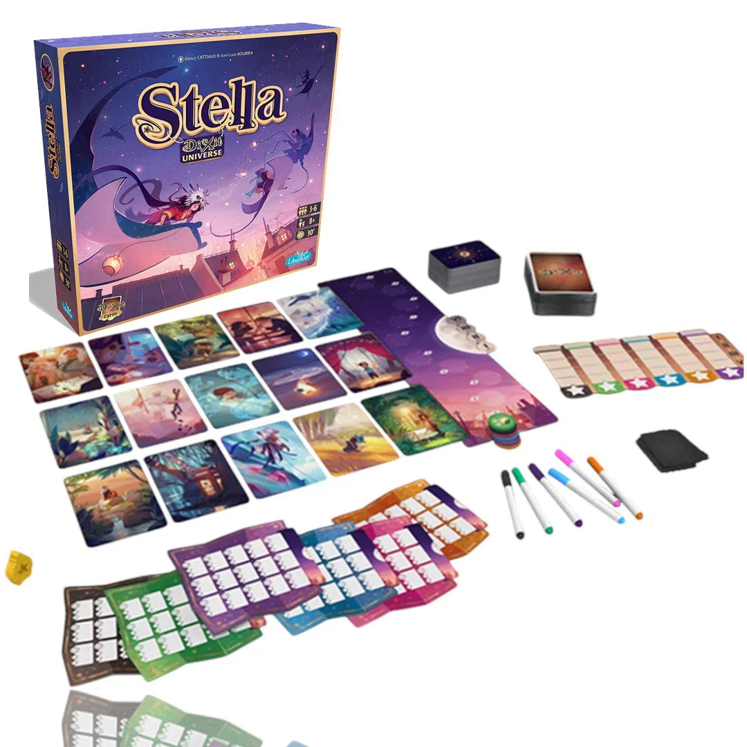 Stella: Dixit Universe Board Game | Creative Word & Image Association Party Game | Libellud | 3–6 Players, Ages 8+ - Jaiman Toys