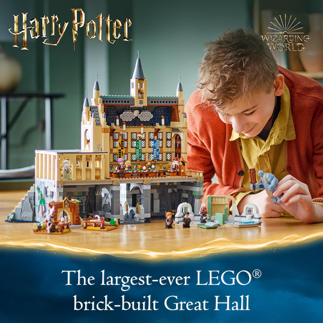 LEGO 76435 Harry Potter Hogwarts Castle: The Great Hall Building Blocks (1732 Pieces)