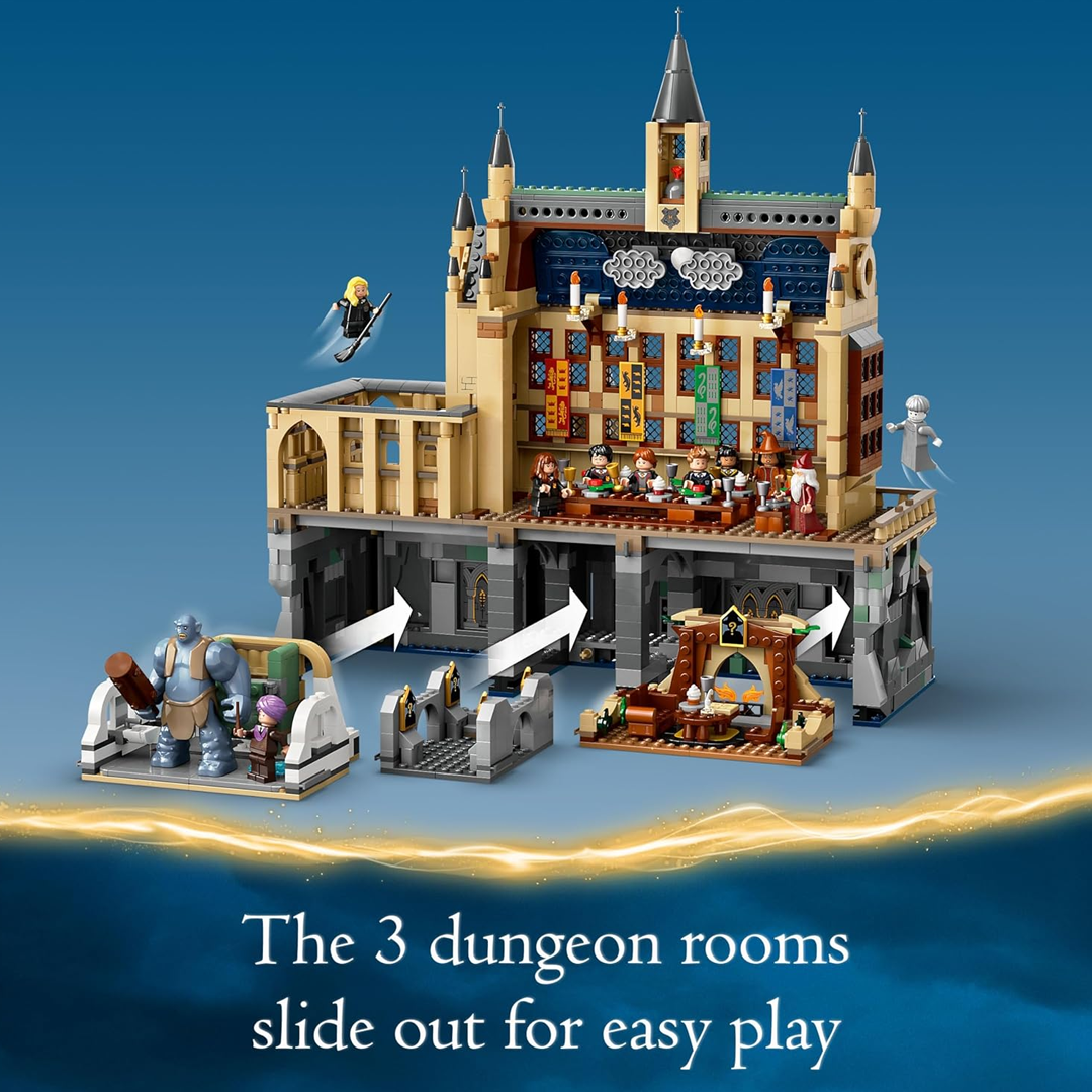 LEGO 76435 Harry Potter Hogwarts Castle: The Great Hall Building Blocks (1732 Pieces)