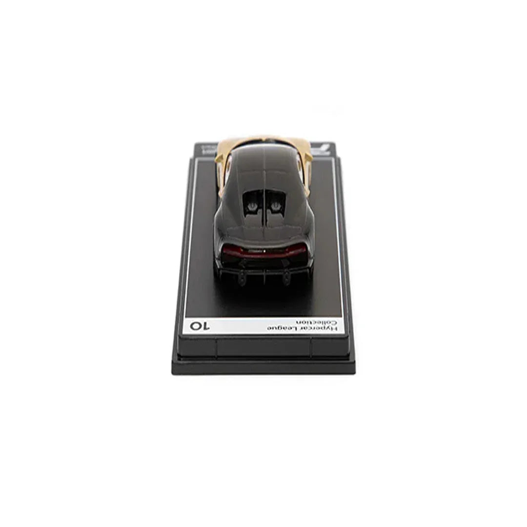 Postercars H10 Bugatti Chiron Supersport with Acrylic Box – Silk & Nocturne Black 1:64 Diecast Car Model - Jaiman Toys