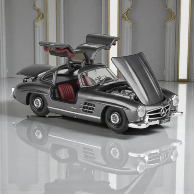 BSC 1:64 Scale MERCEDES BEN-Z 300SL-1955 Diecast Model Car -Dark Grey