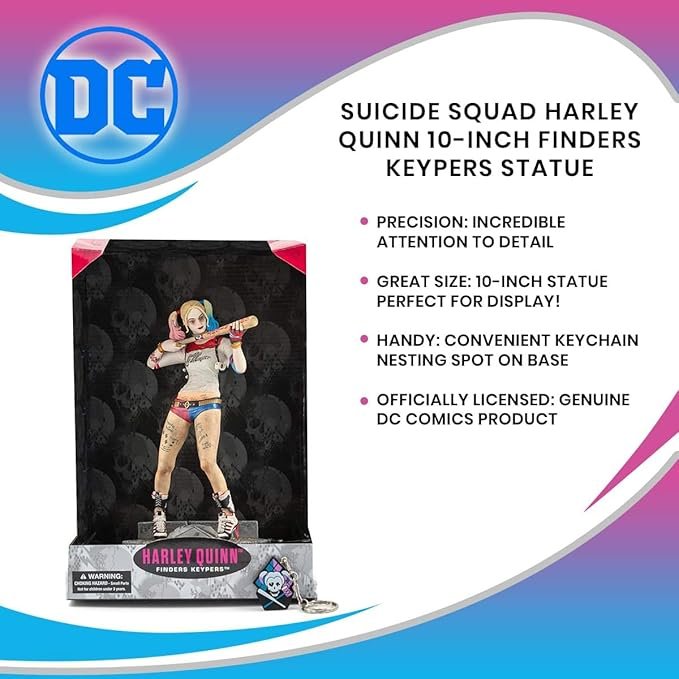 DC Suicide Squad Harley Quinn - Finders Keypers 10 inches Tall Action Figure! Age18+