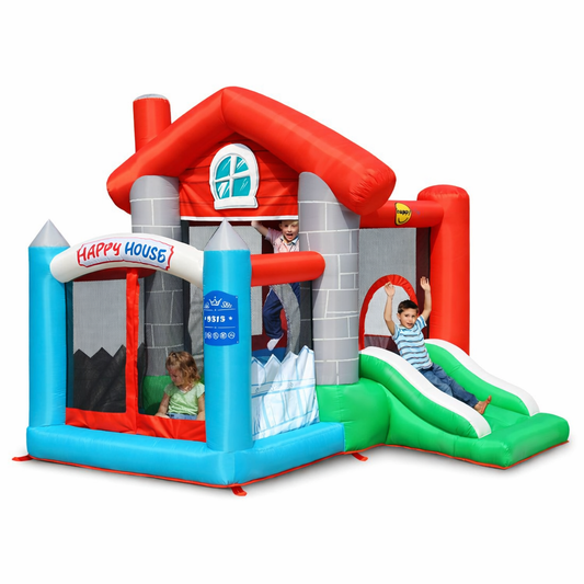 Happy Hop 9315 Inflatable Combo House Bouncy Castle with Slide & Ball Pit | Kids Outdoor Jumping Castle | Ages 3+ Years