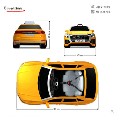 EMotorad Formula Fun AUDI Q8 Toy Car – Yellow Remote Control Racing Model