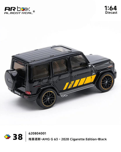 Almost Real 1:64 Mercedes-AMG G 63 (2020) Cigarette Edition Black Diecast Model Car | Premium Collectible SUV