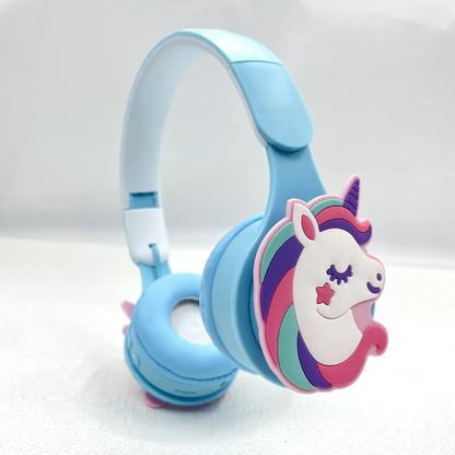 Wireless Unicorn Bluetooth Headphones for Kids (blue)