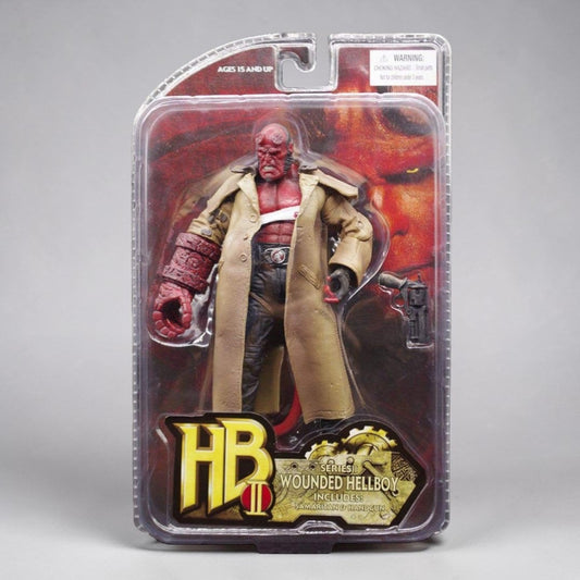 Wounded Hellboy Action Figure – Series II Movie Collectible with Samaritan Handgun (7 Inch)- High Quality