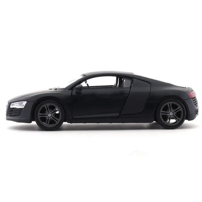 Maisto 1:24 Audi R8 Matte Black | Licensed Diecast Sports Car Model Collectible