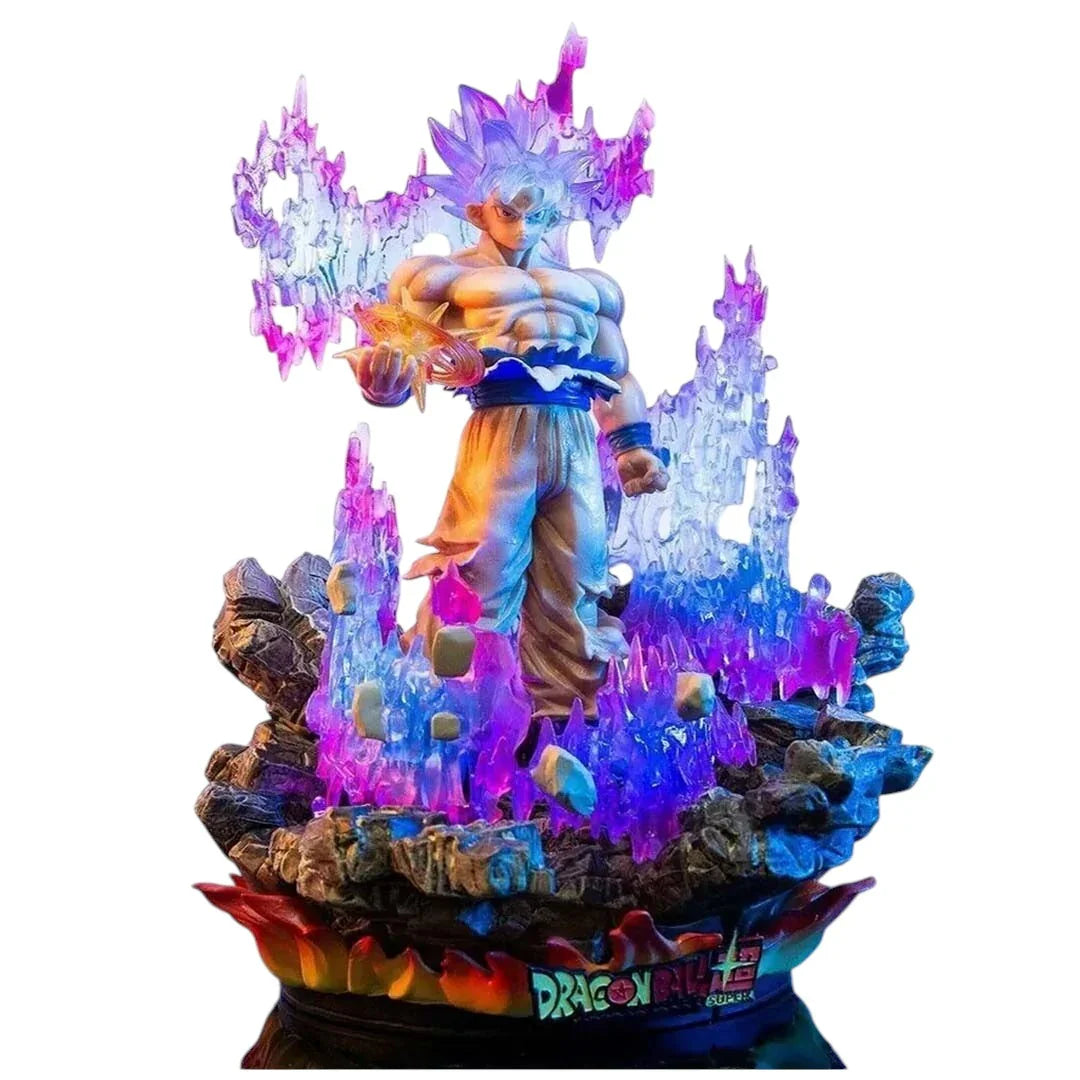 Ultimate Action Figure – Ultra Instinct Goku Limit Breaker Edition | Dragon Ball Super LED Base Anime PVC Statue (28cm) HW - Jaiman Toys