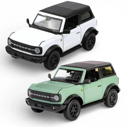 RMZ City 1:36 Ford Bronco Badlands 2dr Diecast Car Model – White | Openable Doors, Sound & Light
