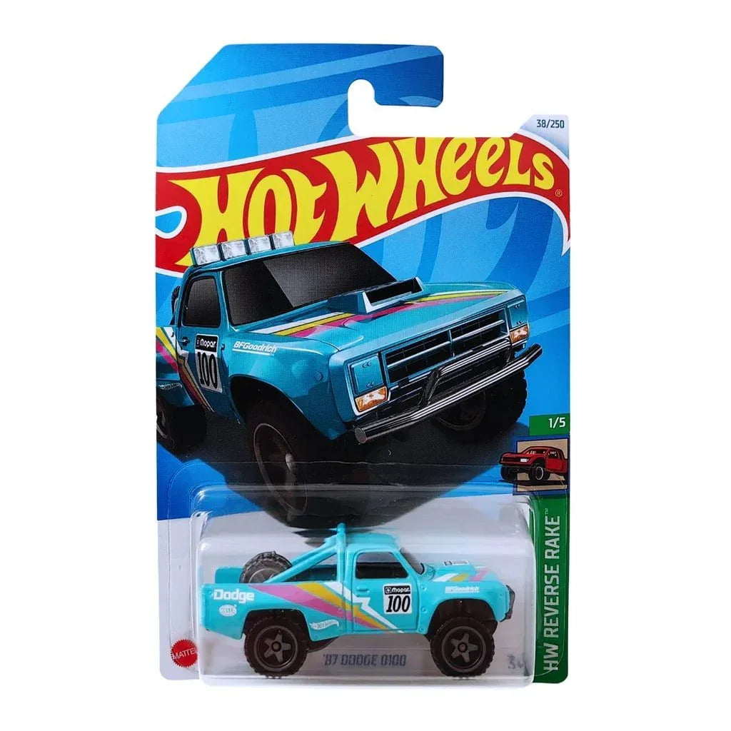 Hot Wheels 1:64 Scale 5-Car Die-Cast Set | Rod Squad HW50 Concept, McLaren Solus GT, Long Bloc JJJ71, ’87 Dodge D100 & Donut Drifter