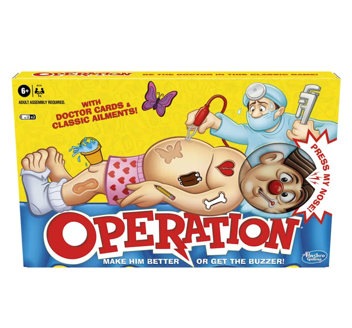 Hasbro Gaming Classic Operation Electronic Board Game | Skill & Fine Motor Activity Game for Kids & Family Game Night (Ages 6+)