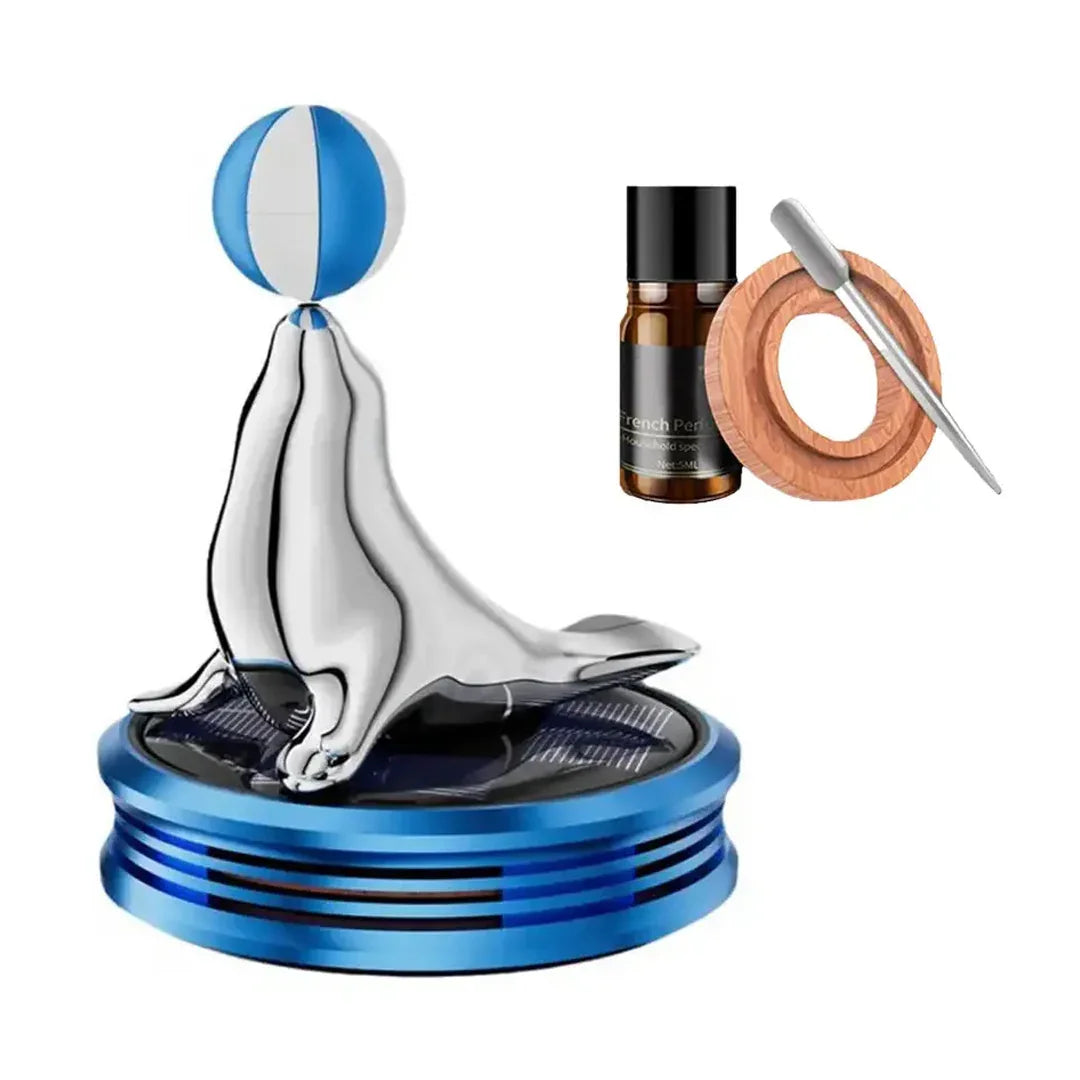 Premium Car Solar Aromatherapy Rotating Sea Dolphin 360 degree Suspended Automatic Car Aromatherapy Perfume For Car - Jaiman Toys