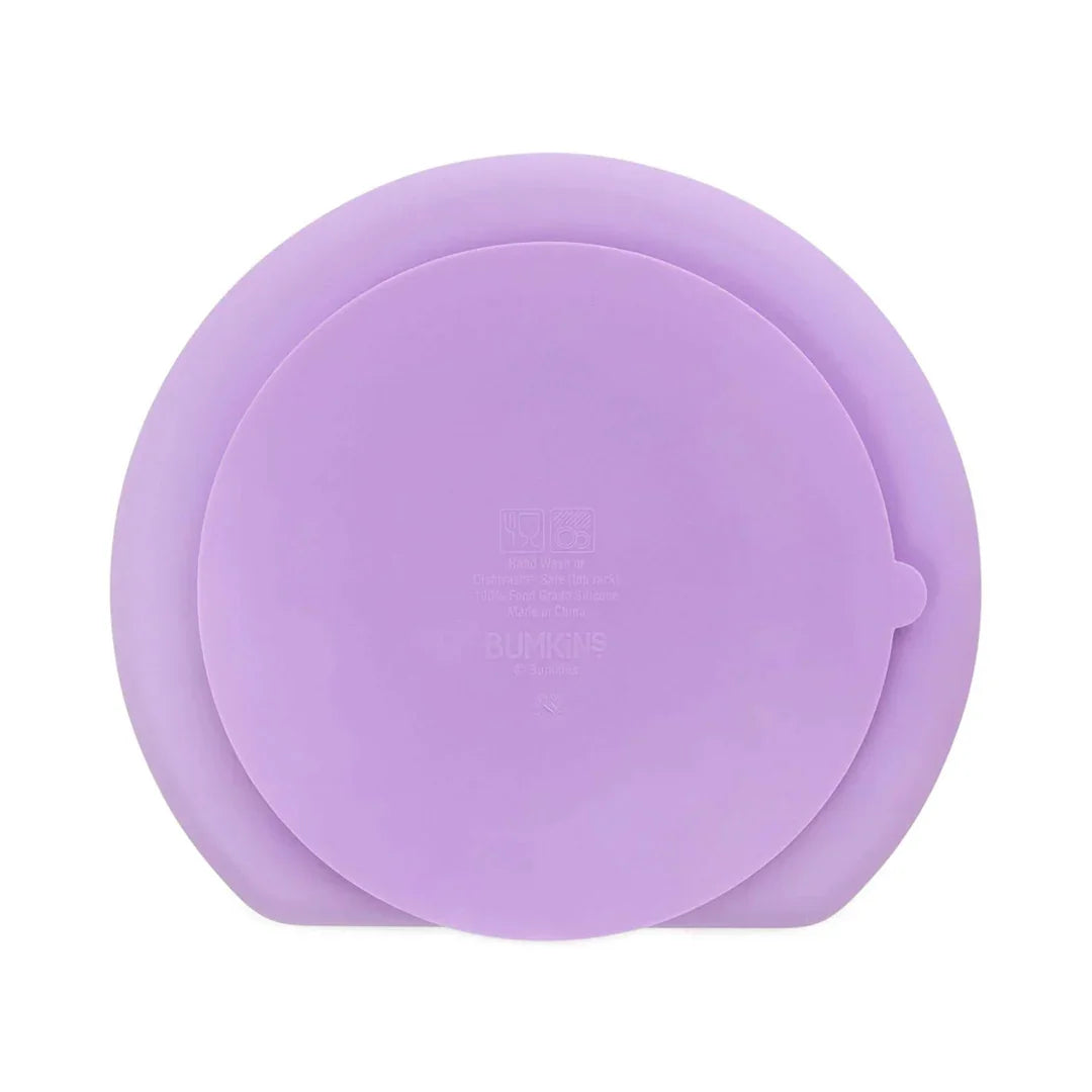 Bumkins Silicone Grip Dish lilac for Toddlers - Jaiman Toys