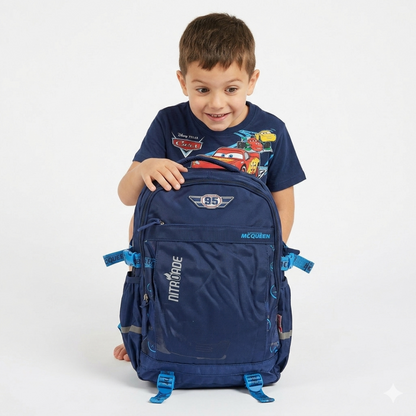 Pixar Cars School Backpack for Kids – Nitroade Lightning McQueen School Bag |18Inch Large Kids Backpack