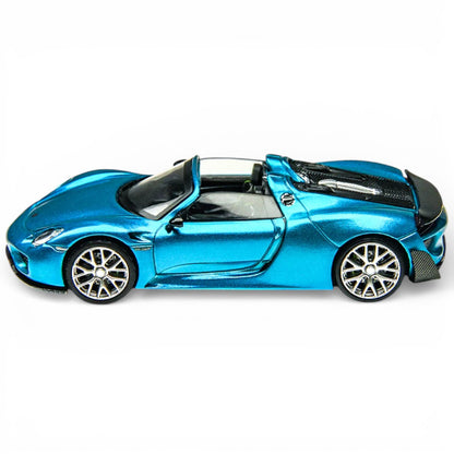 Porsche 918 Spyder – TimeMicro 1:64 Scale Diecast Model Car (Blue)