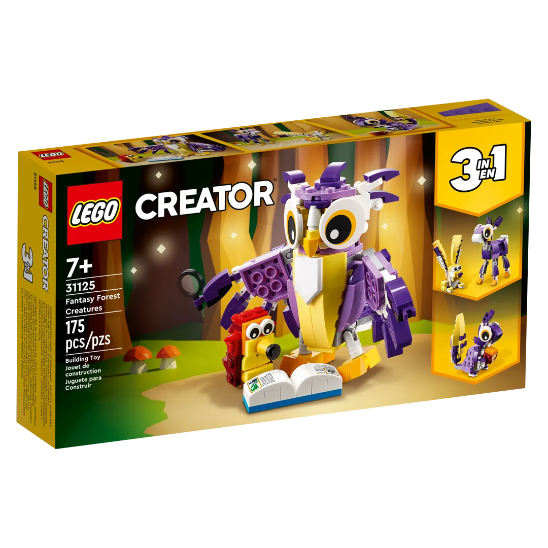 LEGO Creator 3in1 Fantasy Forest Creatures 31125 Building Kit (175 Pieces)