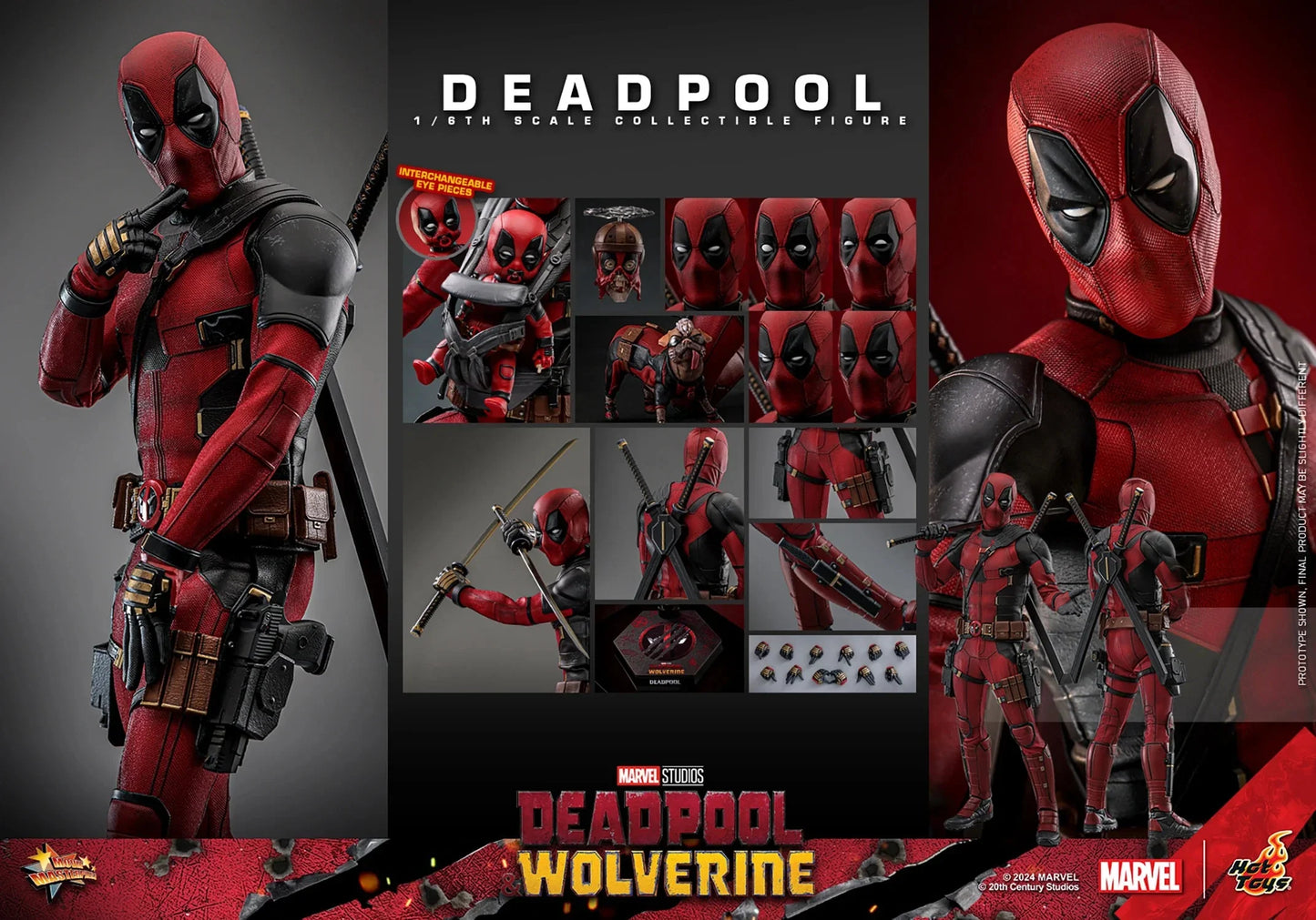 Marvel Studio Deadpool & Wolverine : Deadpool 1/6 Scale Action Figure - Jaiman Toys