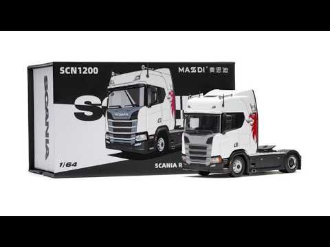 Masdi Diecast Scania R500 1:64 Scale Die-Cast Truck Model – Premium European Tractor Unit Collectible (White)