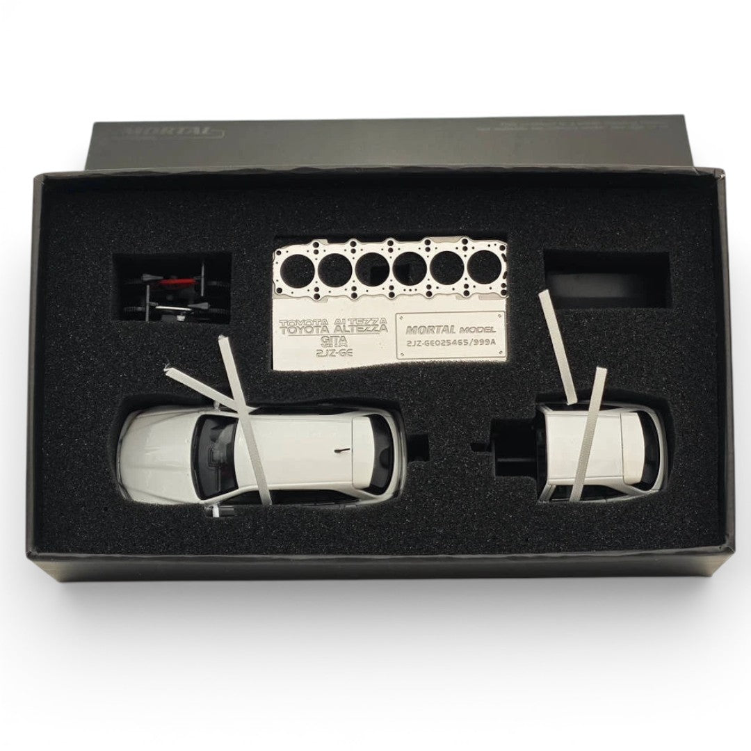 Mortal Model 1:64 Toyota Altezza Gita Diecast Car | Detailed Wagon Model with Accessories & Opening Parts