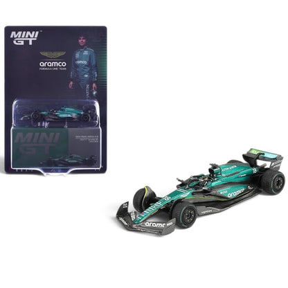 Mini GT 1:64 (Blister Pack ) Aston Martin AMR24 #18 Lance Stroll F1 2024  Diecast Car Model