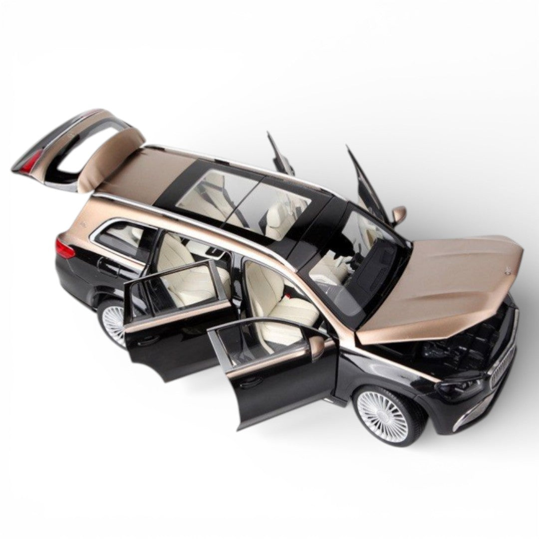 Paragon 1:18 Mercedes-Maybach GLS 600 Silver Diecast Model – Luxury SUV All-Opening Collector Car