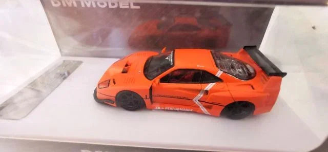 DM MODEL Ferrari F40 LBWK Zero Fighter Orange F40 1:64 Diecast Car Col ...