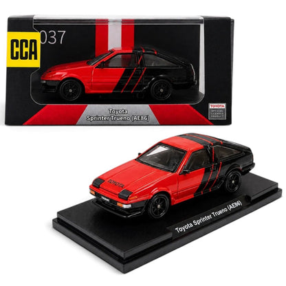 CCA 1:55 Scale Toyota Sprinter Trueno (AE86) H2 Edition Die-Cast Model Car with Display Base | Official Licensed Toyota Collectible Miniature Car | Detailed Interior, Realistic Body & Premium Collector Model