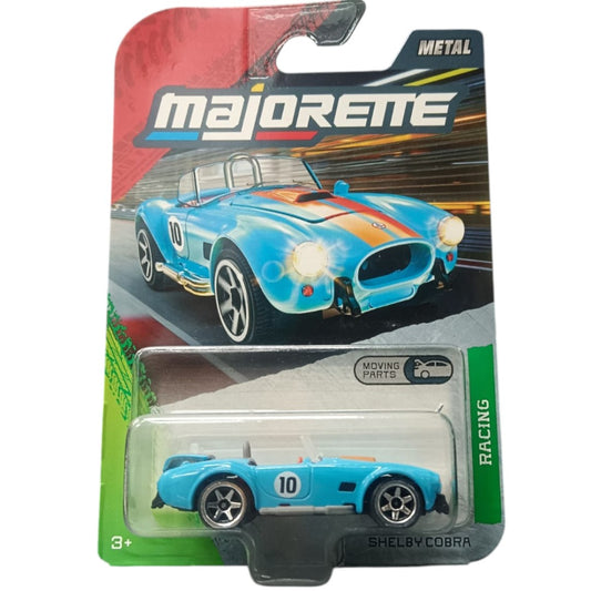 Majorette Shelby Cobra Vintage 1:64 Die-Cast Car with Moving Parts | Metal Body Collectible | 3+ Years