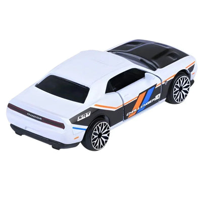 Majorette Dodge Challenger SRT Hellcat Racing 1:64 Die-Cast Car | Metal Body with Moving Parts | Muscle Car Toy | 3+