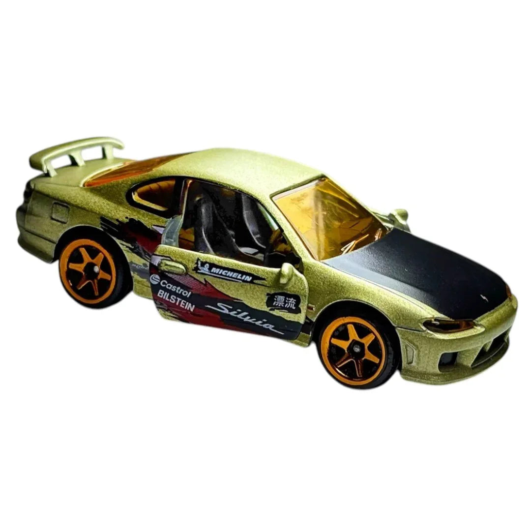 Majorette Nissan Silvia S15 Spec-R Aero 1:64 Die-Cast Car | JDM Legends Series | Tuning Parts Inside | Metal Body with Moving Parts | 3+