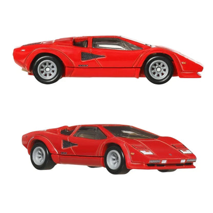 Hot Wheels Premium Car Culture Lamborghini Countach LP5000 QV & Lancia Stratos Zero 2-Pack | Metal/Metal with Real Riders | 1:64 Collector Set