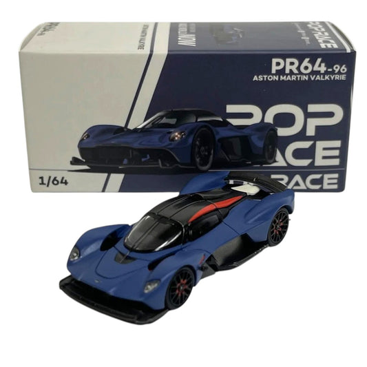 Pop Race PR64-96 Aston Martin Valkyrie 1:64 Die-Cast Model Car | Premium Collector Edition