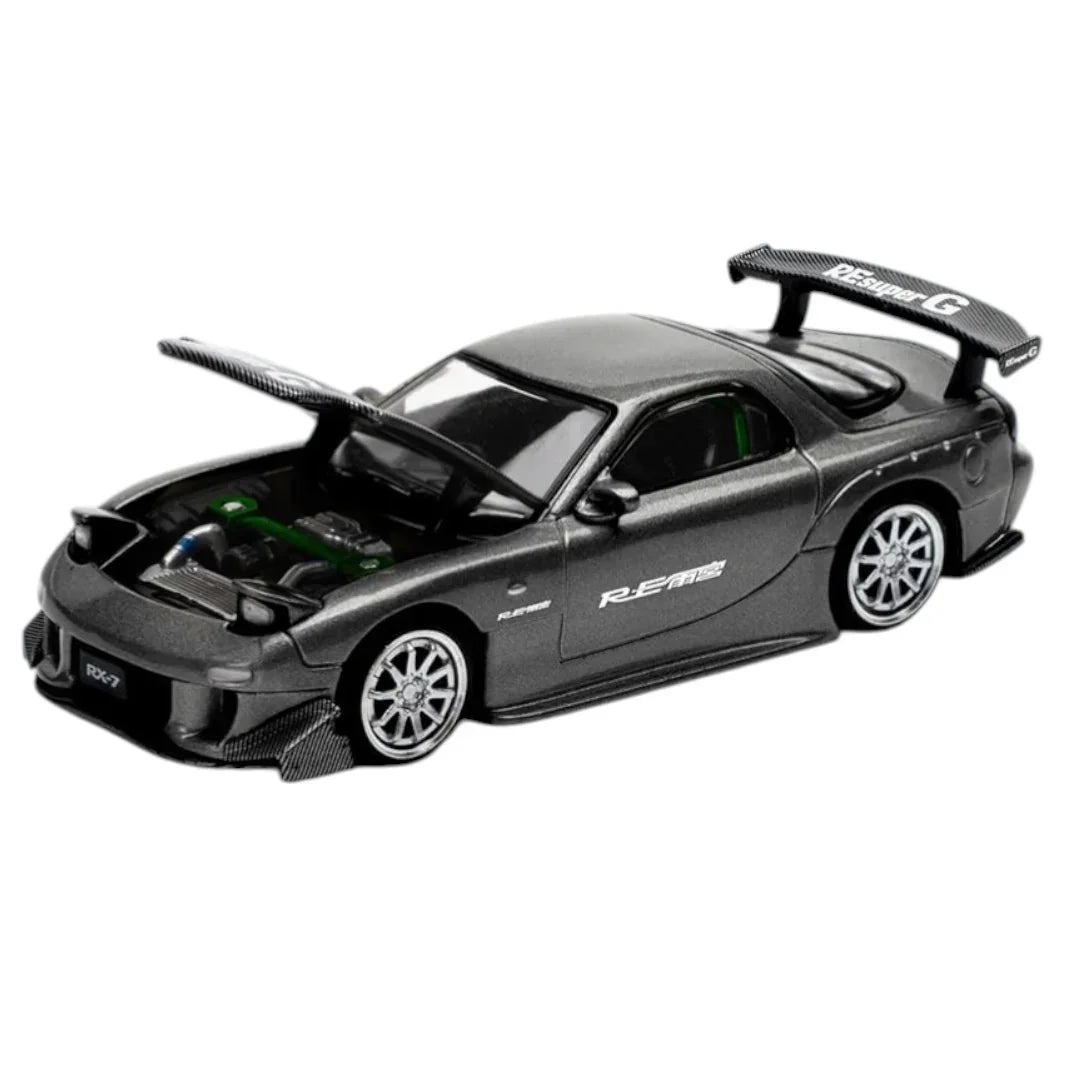 Pop Race PR64-255 Mazda RX-7 RE-Amemiya 1:64 Die-Cast Model Car