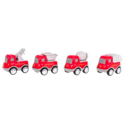 City Transporter Fire Truck Toy with Mini Construction Vehicles – Sound & Light Transport Truck | 6+ Ages