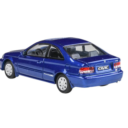 PARA64 1999 Honda Civic Coupe EM1 Electron Blue Pearl 1/64 Scale Diecast Model Car – JDM Collectible