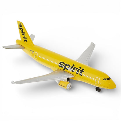 Daron 14cm Spirit Airlines Diecast Metal Airplane Model RT3874 – Official Yellow Commercial Aircraft Toy (3+)