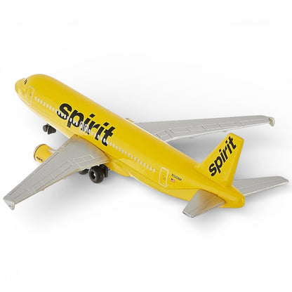 Daron 14cm Spirit Airlines Diecast Metal Airplane Model RT3874 – Official Yellow Commercial Aircraft Toy (3+)