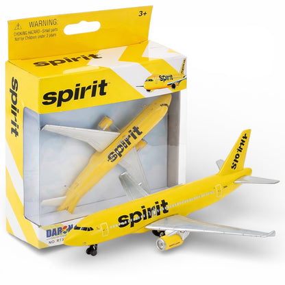 Daron 14cm Spirit Airlines Diecast Metal Airplane Model RT3874 – Official Yellow Commercial Aircraft Toy (3+)