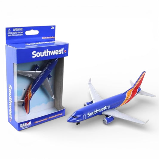 Daron Southwest Airlines Diecast Airplane Model (14CM) – Official Blue Livery Aircraft Toy (3+)