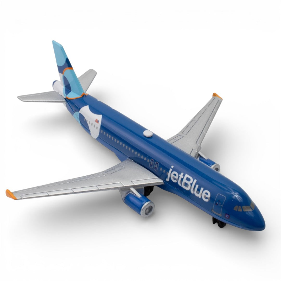 Daron JetBlue “Spotlight” Diecast Airplane Model (14CM)– JetBlue Blue Livery Metal Aircraft Toy (3+)