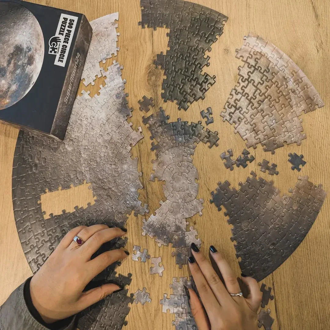 Jigsaw Nation 500 Piece Circle Puzzle – SuperMoon24 by Prathamesh Jaju