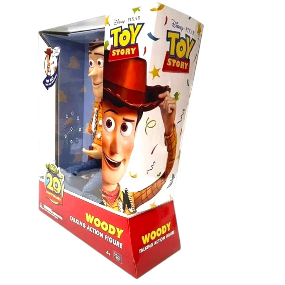Disney Pixar Toy Story Woody Talking Action Figure – Sheriff Woody Toy with Voice Lines (20th Anniversary Edition)