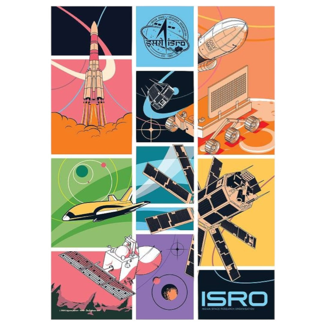 Jigsaw Nation ISRO Originals – The Explorer 150 Piece Jigsaw Puzzle | Space & Satellite Theme Puzzle for Kids & Adults