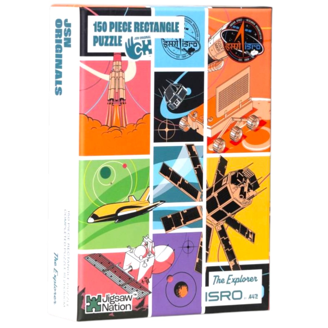 Jigsaw Nation ISRO Originals – The Explorer 150 Piece Jigsaw Puzzle | Space & Satellite Theme Puzzle for Kids & Adults